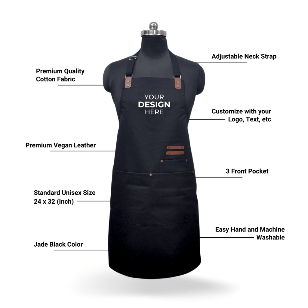 Elite Black Cotton Apron