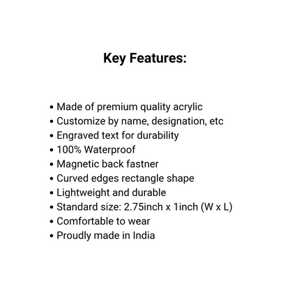 Identity Pro Acrylic Badge